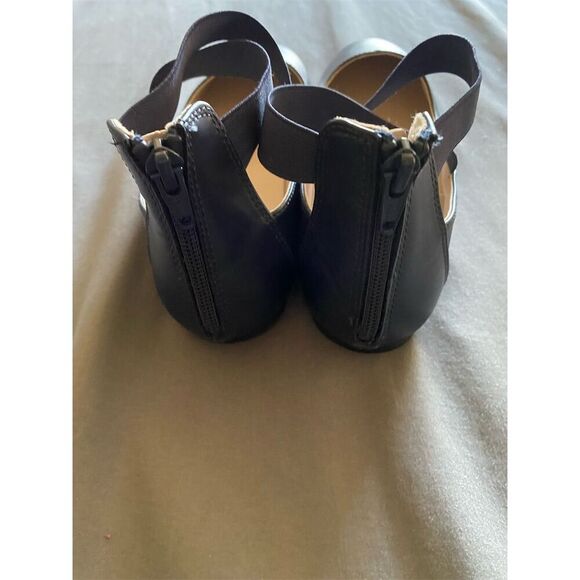 The Children's Place Girls Navy Blue Ballet Flats Elastic Strap - Picture 2 of 4